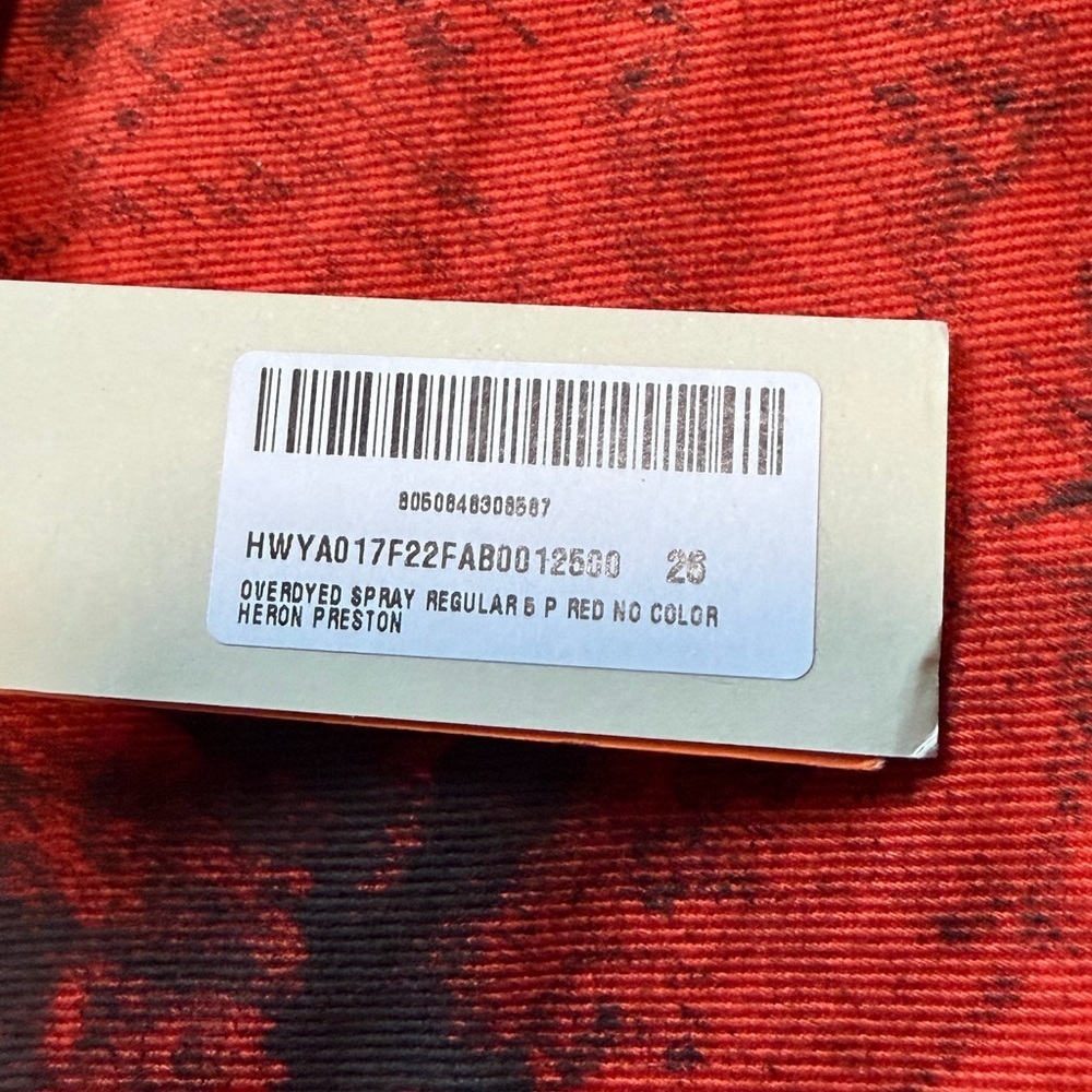 NWT HERON PRESTON Overdyed Spray Regular 5 Pockets Jeans - Size 26 - Picture 5 of 7